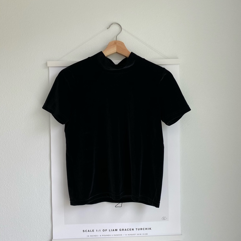Madewell Velvet Shirt (Black)
